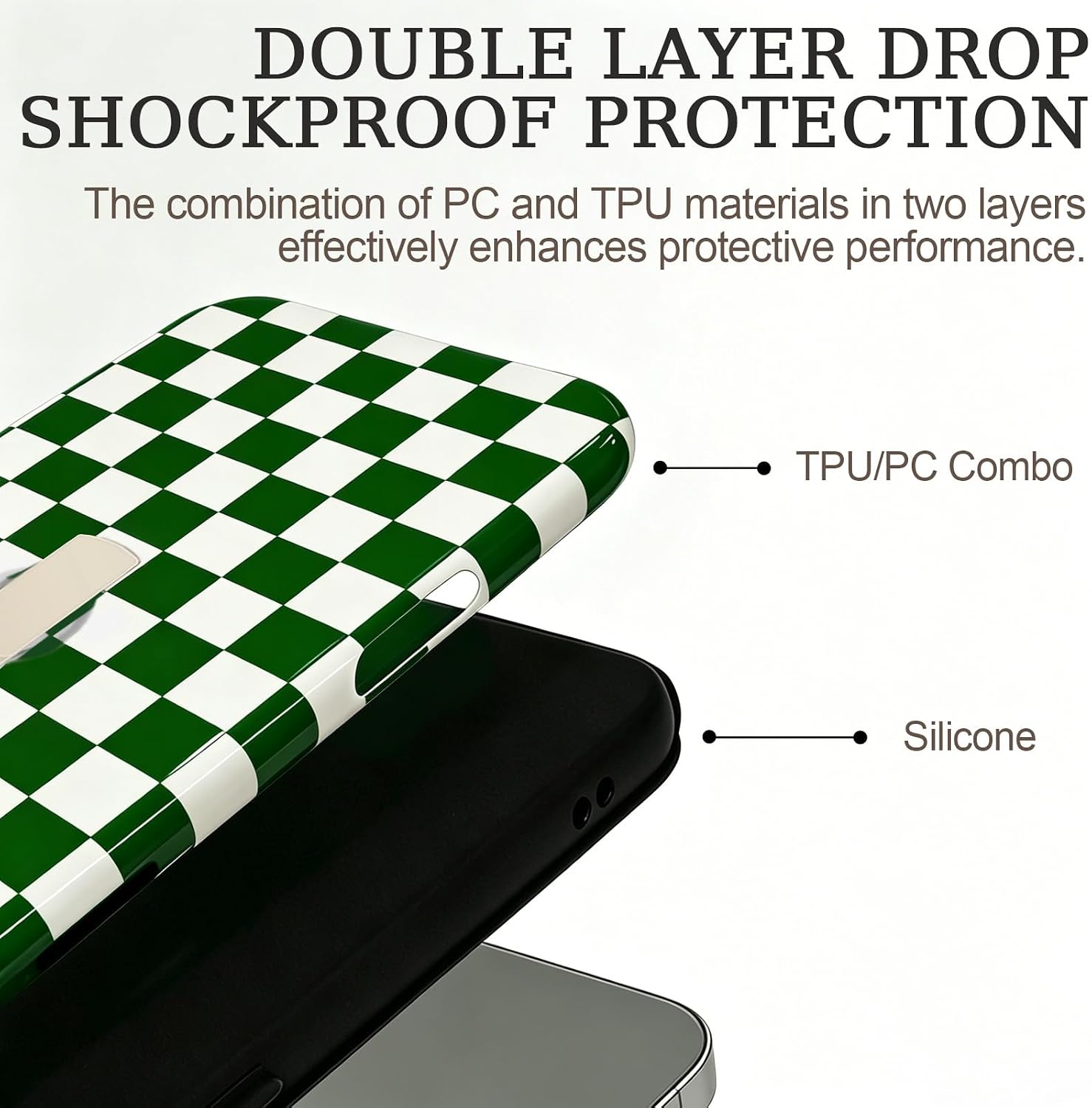 Detalle 2 de iPhone 16 Case with Checkerboard Kickstand