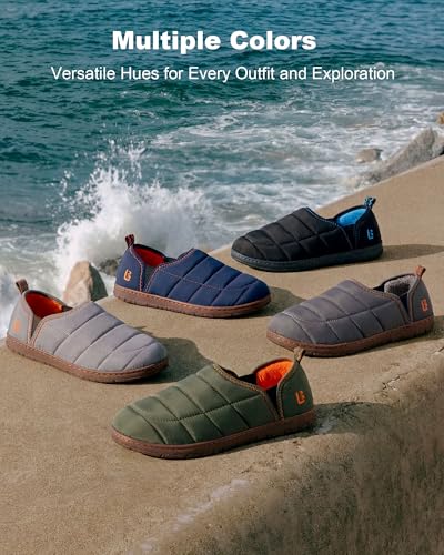 Thumbnail 8 de LongBay Men's Two-Tone Slippers with Comfy Memory Foam: Non-Slip Indoor/Outdoor House Shoes