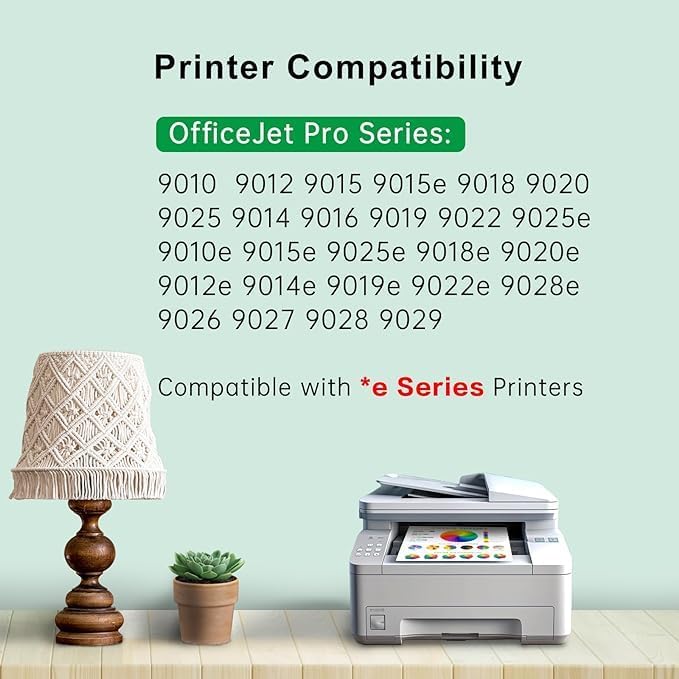 Detalle de SAILNER 962XL Ink Cartridges Combo Pack for HP OfficeJet Pro (4-Color) – Compatibility, Page Yield & Practical Use