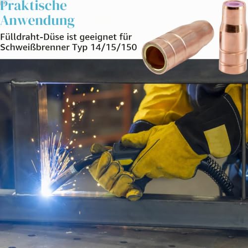 Thumbnail 6 de EATBALE Fülldrahtdüse 14/15AK MIG/MAG Ersatzteile – Verschleißteil mit Keramikring, 4 Stück
