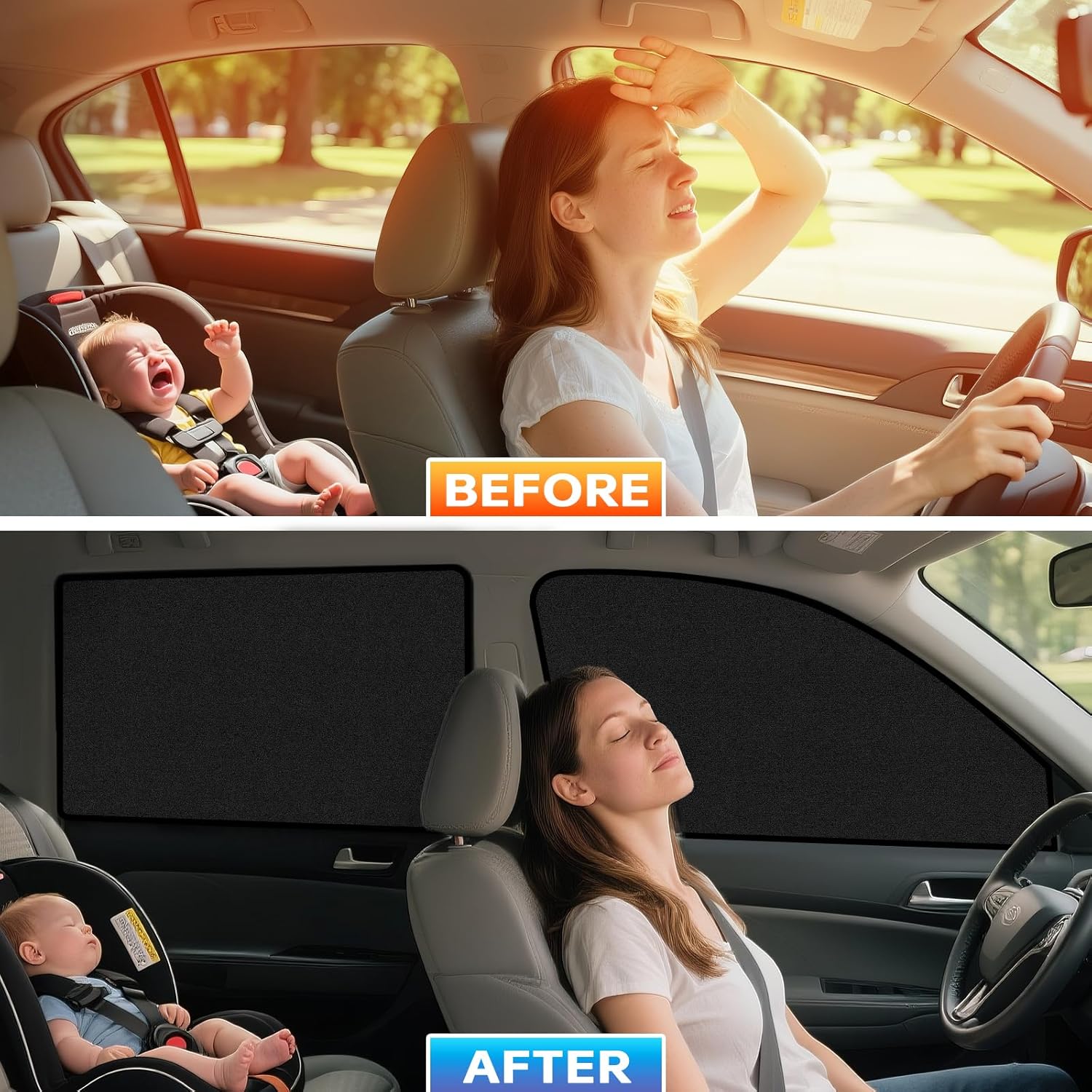 Thumbnail 6 de ZATOOTO Suede Car Window Shades (4PCS) for Privacy, UV Protection & Heat Insulation