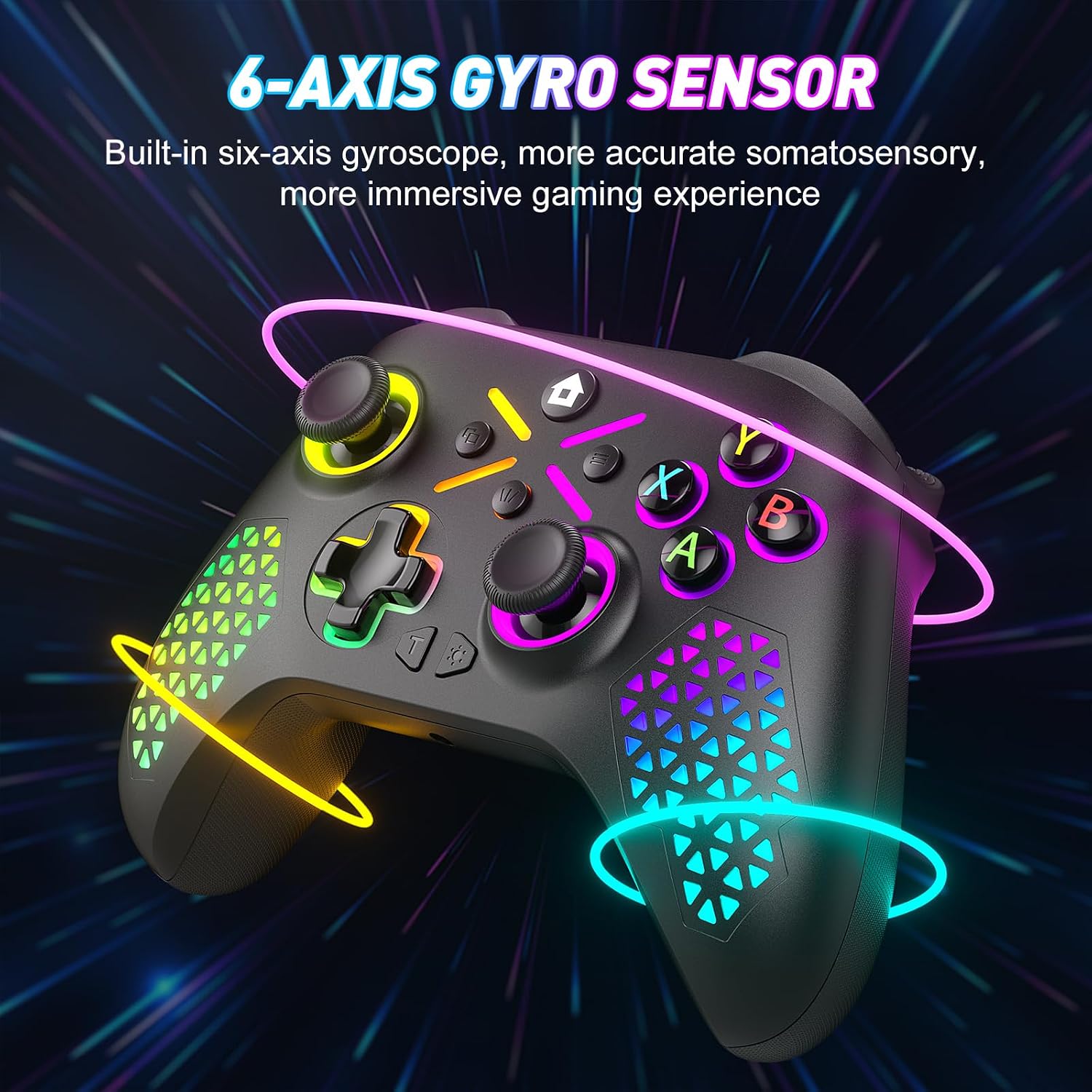 Detalle de Gamrombo RGB Wireless Controller for Xbox Series X|S, Xbox One & PC