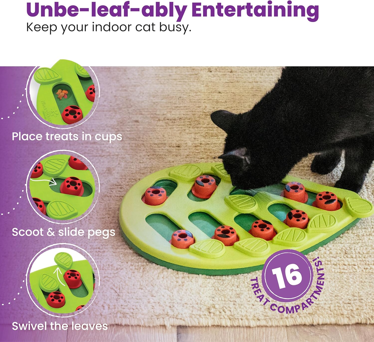 Thumbnail 2 de Catstages Nina Ottosson Interaktives Katzenspielzeug & Leckerli-Spender – Intelligenzspielzeug zur Selbstbeschäftigung