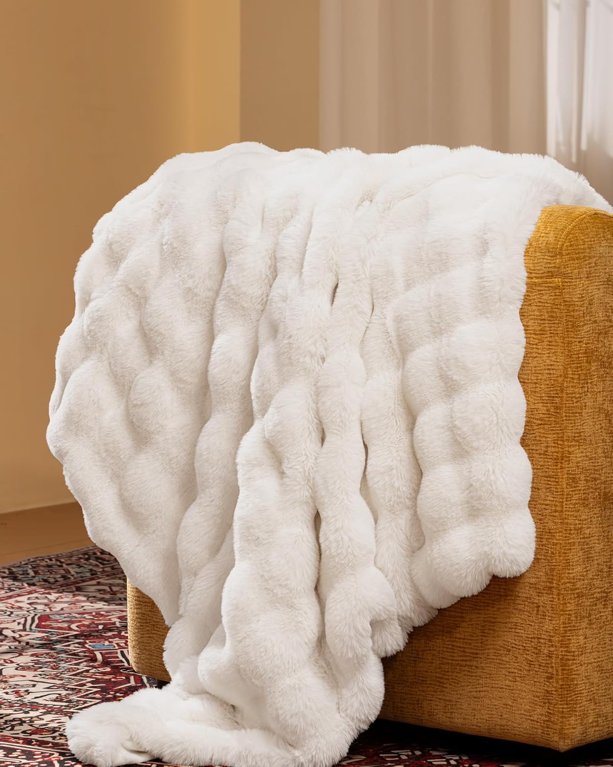 Thumbnail 1 de blunique Ultra Soft Faux Fur Throw Blanket 50x60