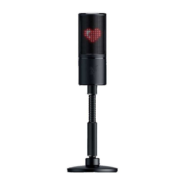 Detalle de Razer Seiren Emote: micrófono USB con pantalla LED de emoticonos para streamers