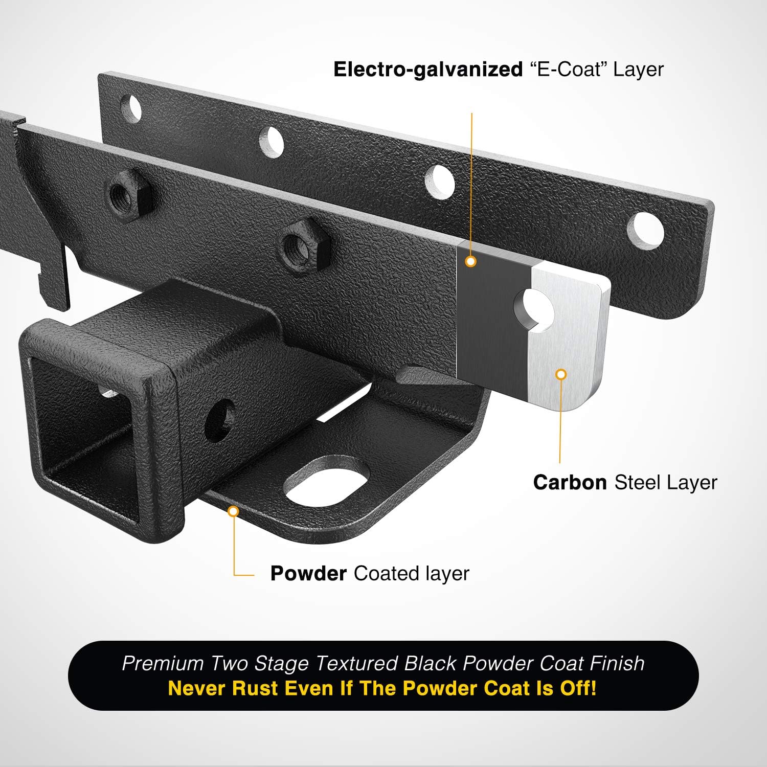 Detalle de Nilight 2-Inch Rear Hitch for Wrangler JL