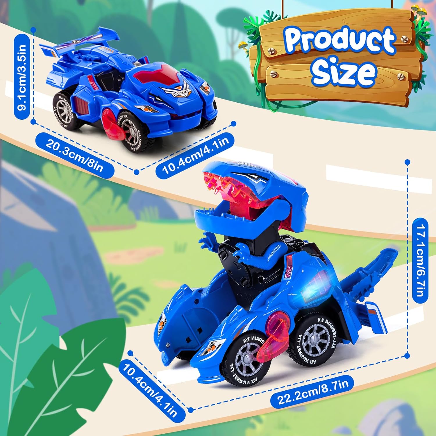 Thumbnail 4 de Yellcetoy Dinosaur Transforming Car toy