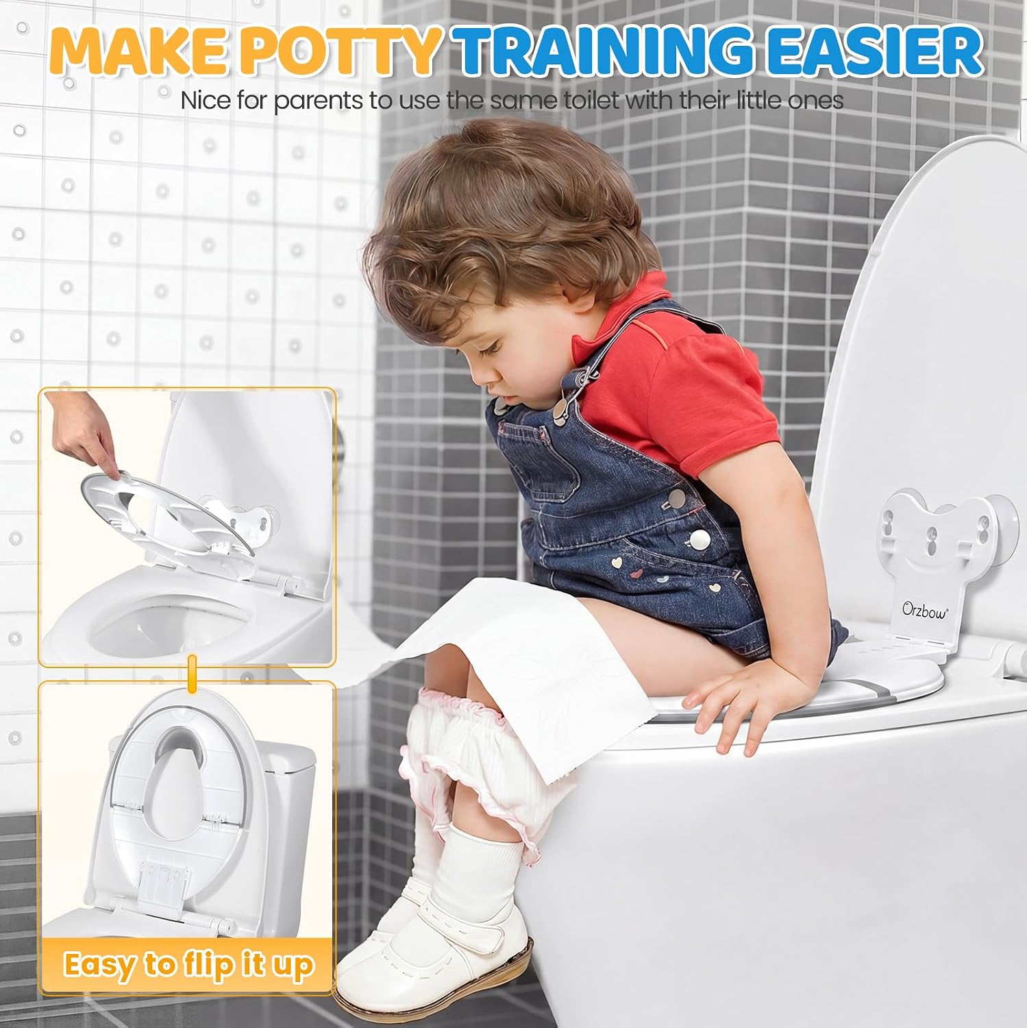 Thumbnail 5 de Orzbow Foldable Toddler Toilet Seat ⌚🚽