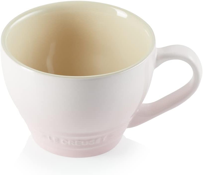 Detalle 2 de Le Creuset Stoneware Grand Mug 70304407770002, 400ml, Shell Pink