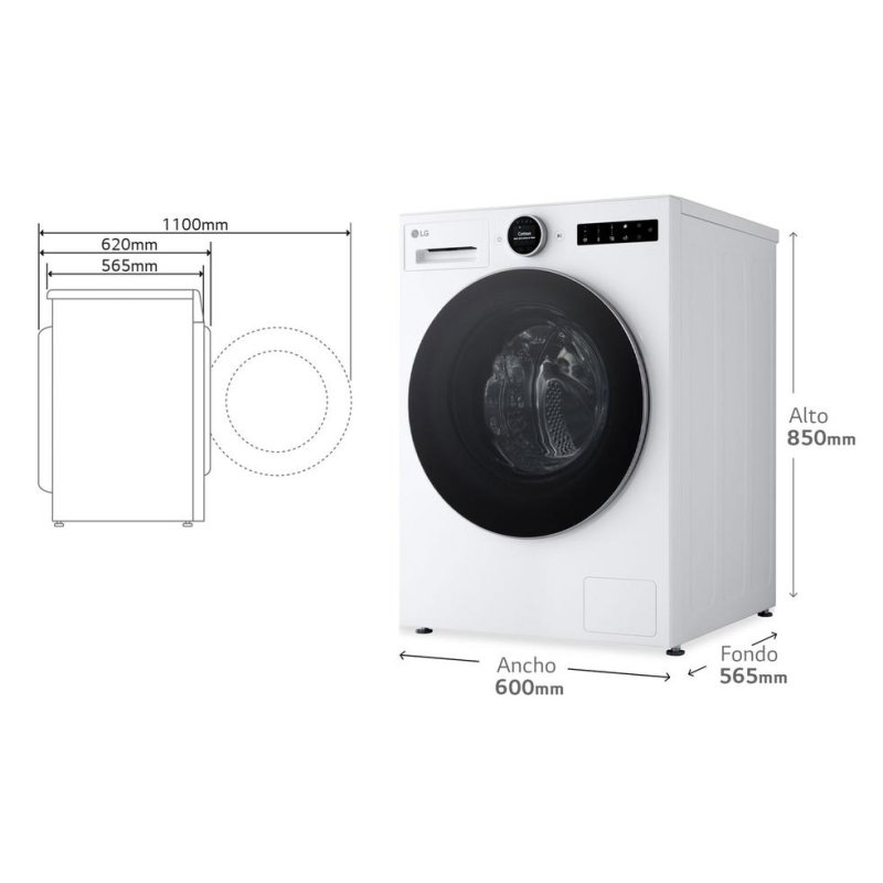 Thumbnail 2 de LG F4X7509TWS Lavadora 9 kg 1350 rpm IA