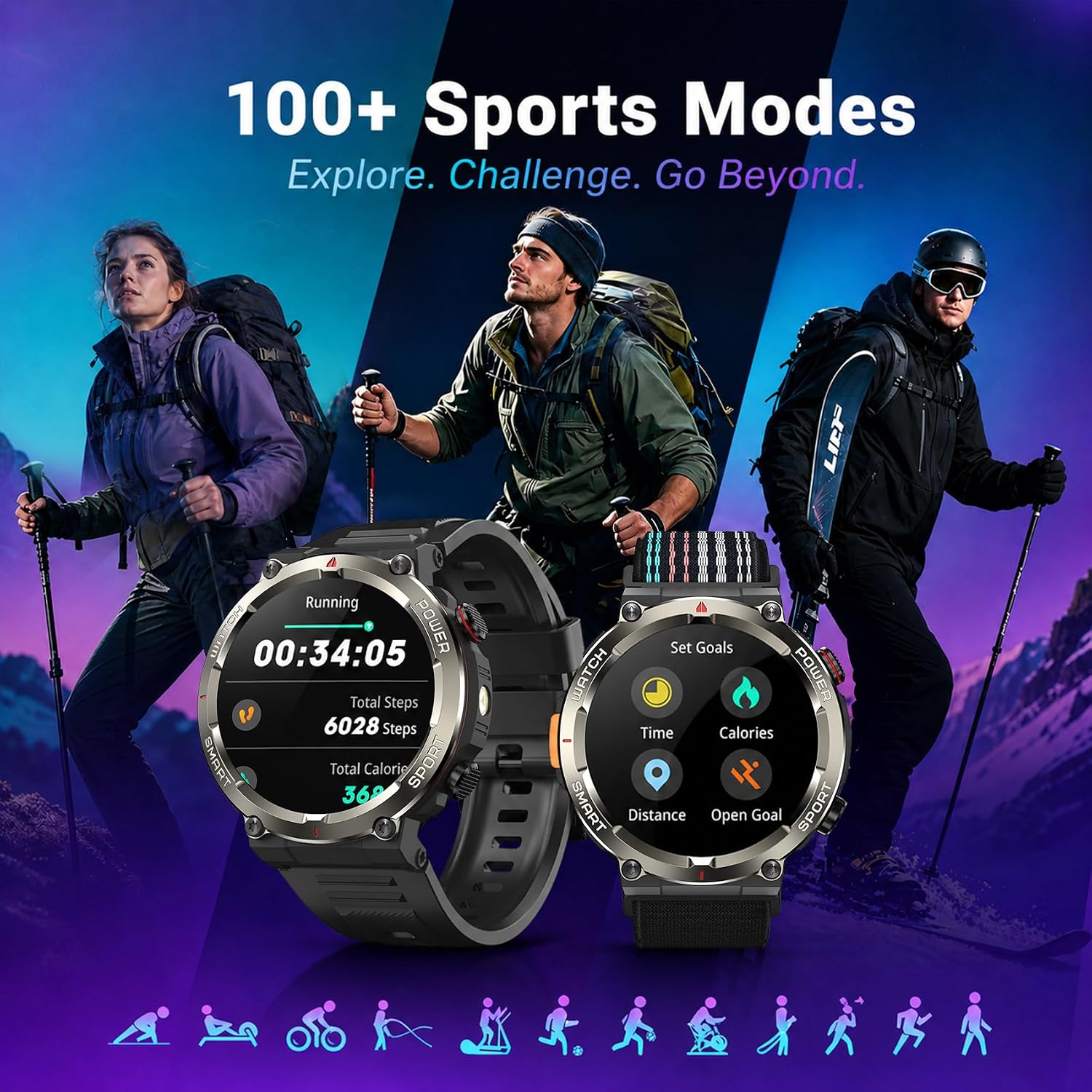 Detalle 1 de Blackview Military Smartwatch with 100-Day Standby