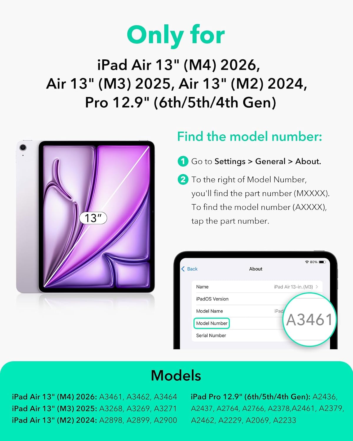 Detalle 2 de ESR Hülle iPad Air 13 Zoll
