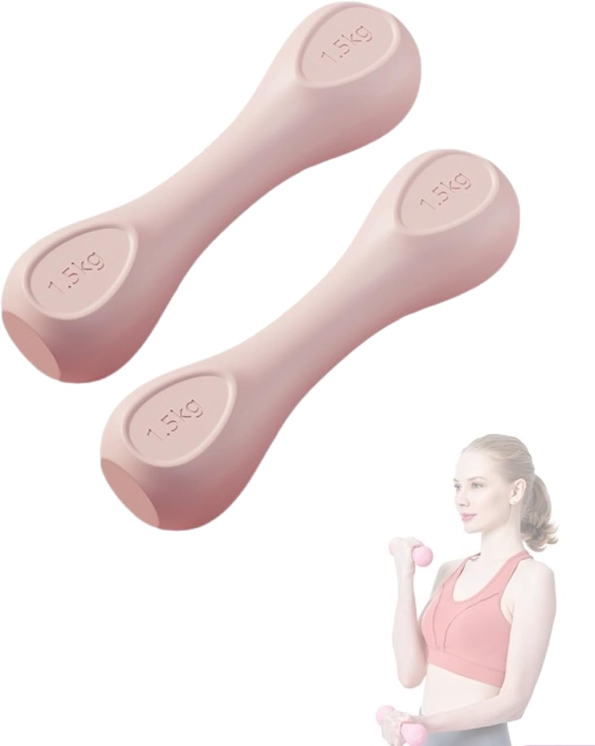 Detalle de MAGIC SELECT halterset met 2 neopreen halters en antislip grip