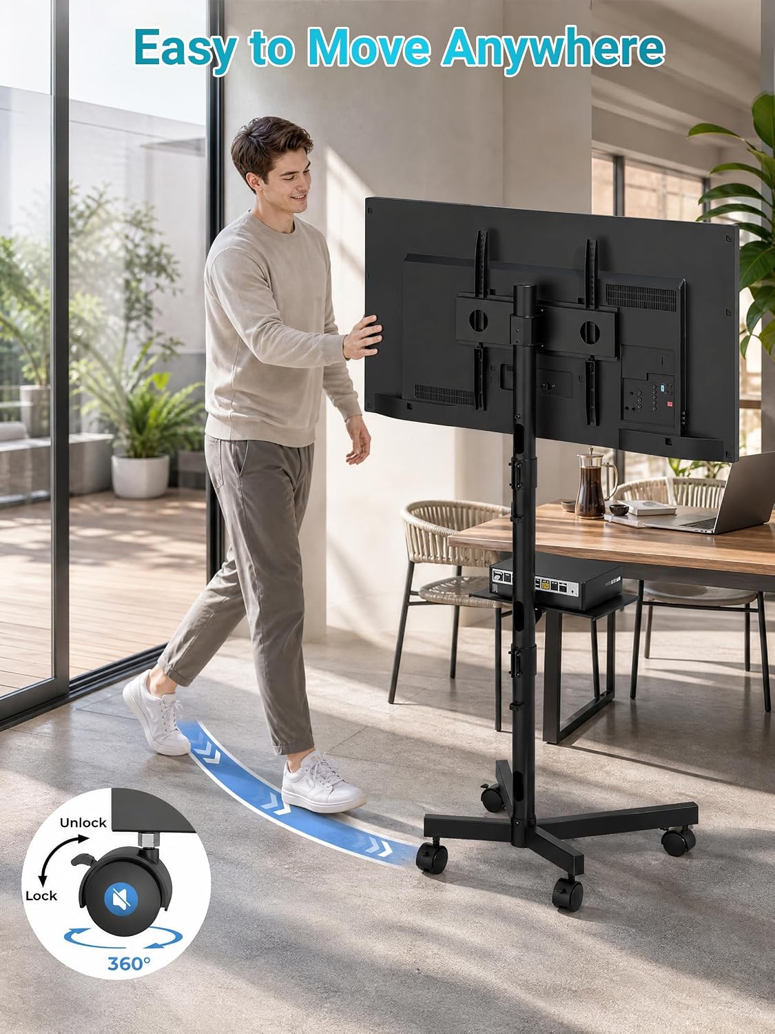 Thumbnail 3 de BONTEC Mobile TV Stand on Wheels