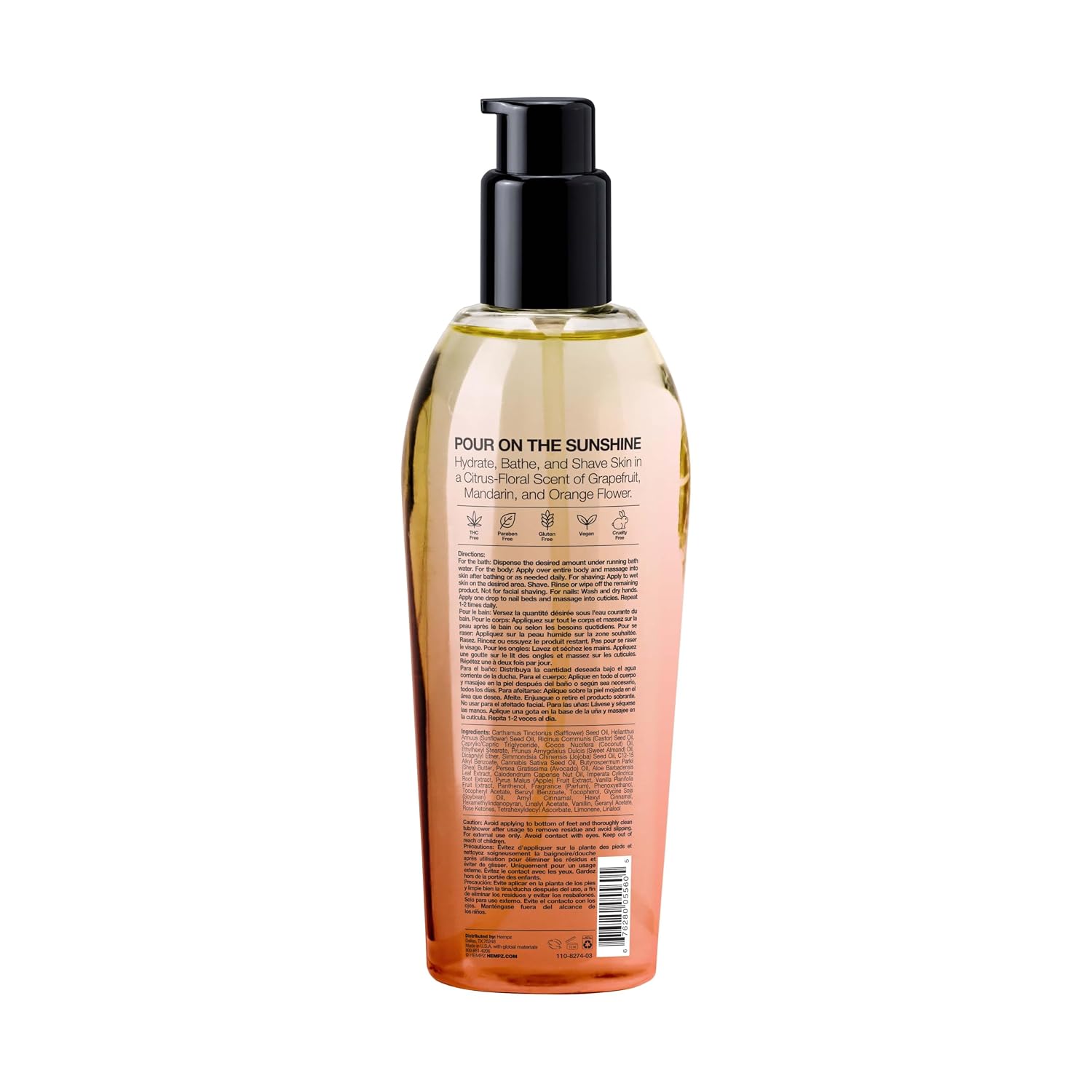 Detalle 2 de Hempz Sweet Pineapple & Honey Melon Body Oil, 6.76 oz