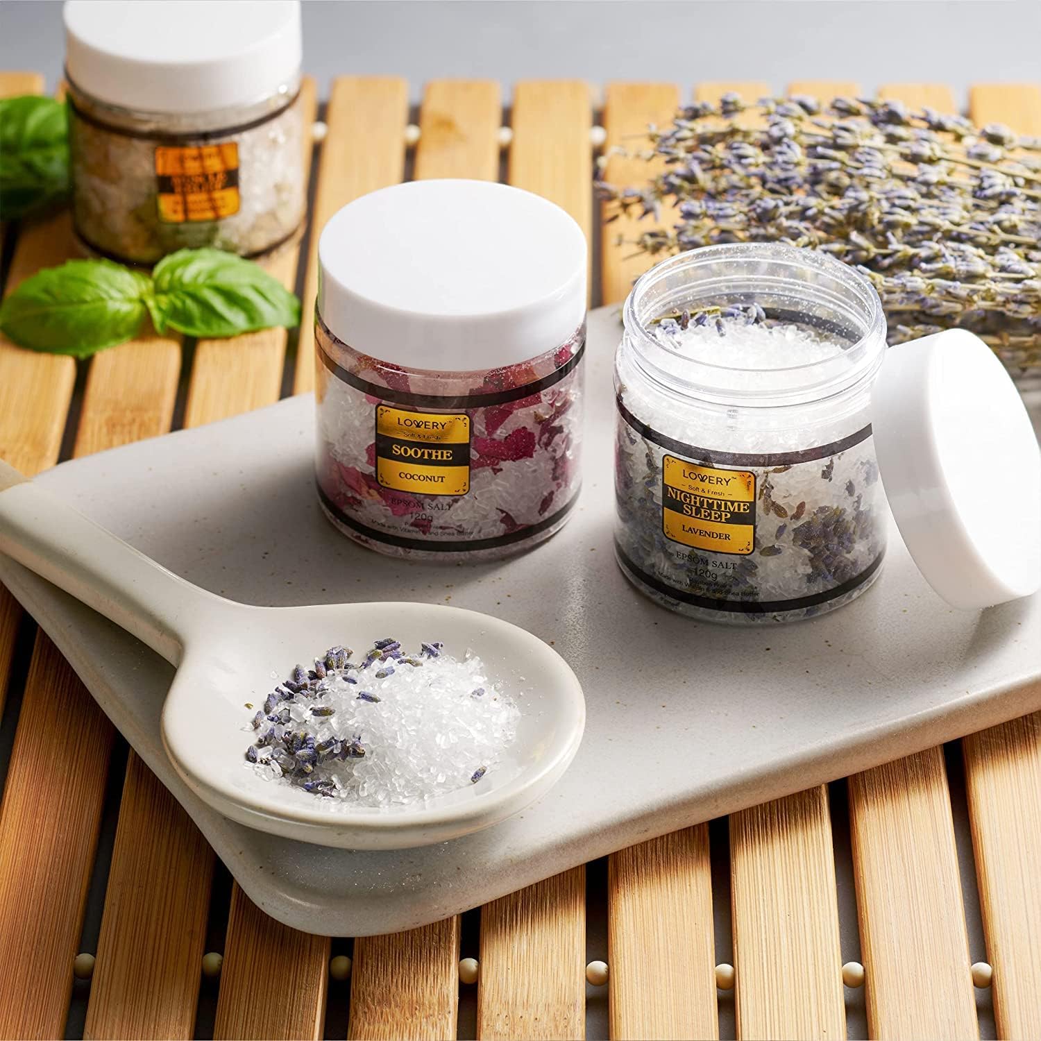 Thumbnail 4 de Lovery Deluxe Epsom Bath Salts Gift Basket Set for Mom (6 Jars)