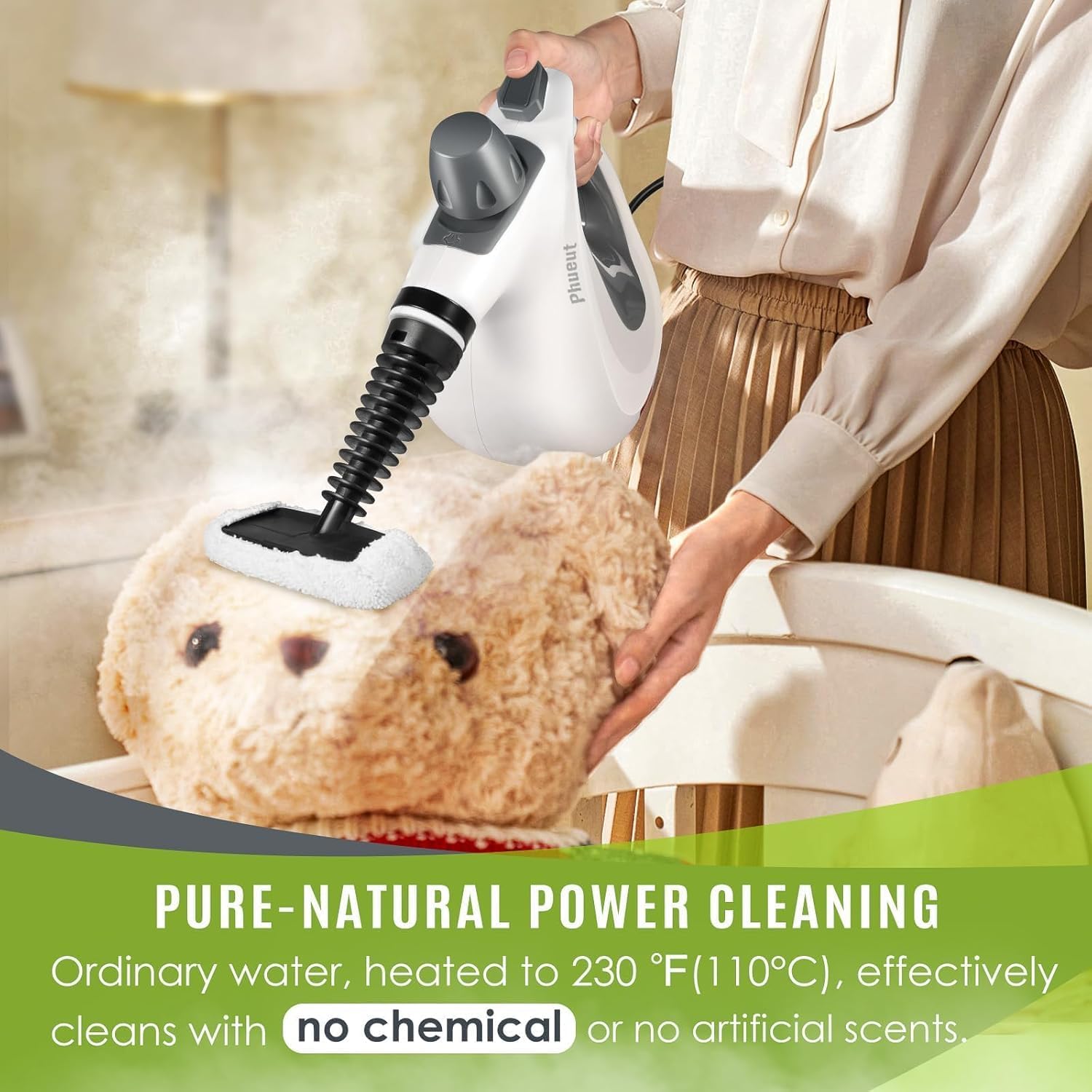 Detalle de Pressurized Handheld Multi-Surface Steam Cleaner 12pcs