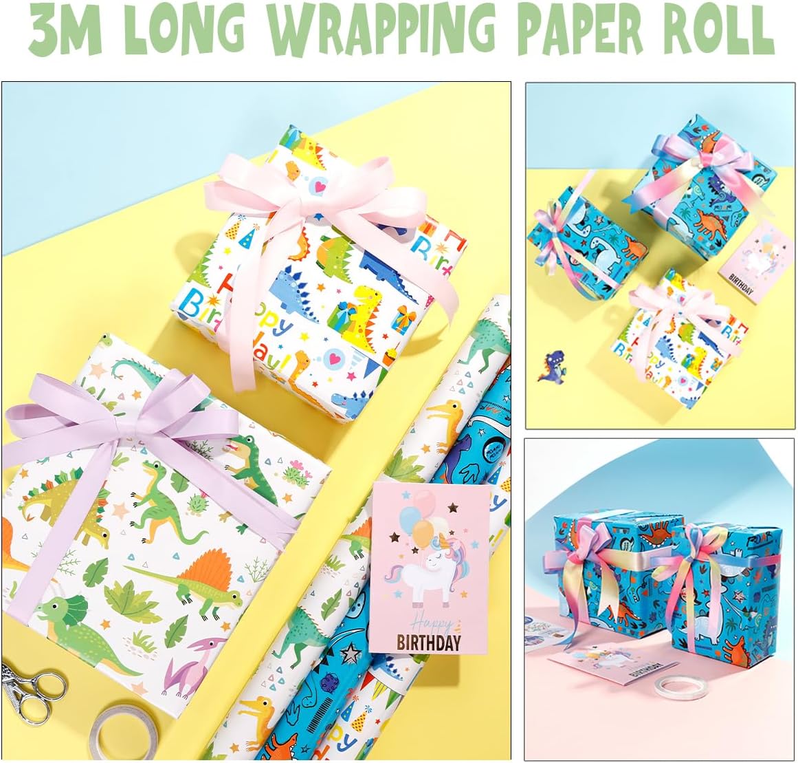 Thumbnail 4 de Dinosaur Wrapping Paper 3 Rolls