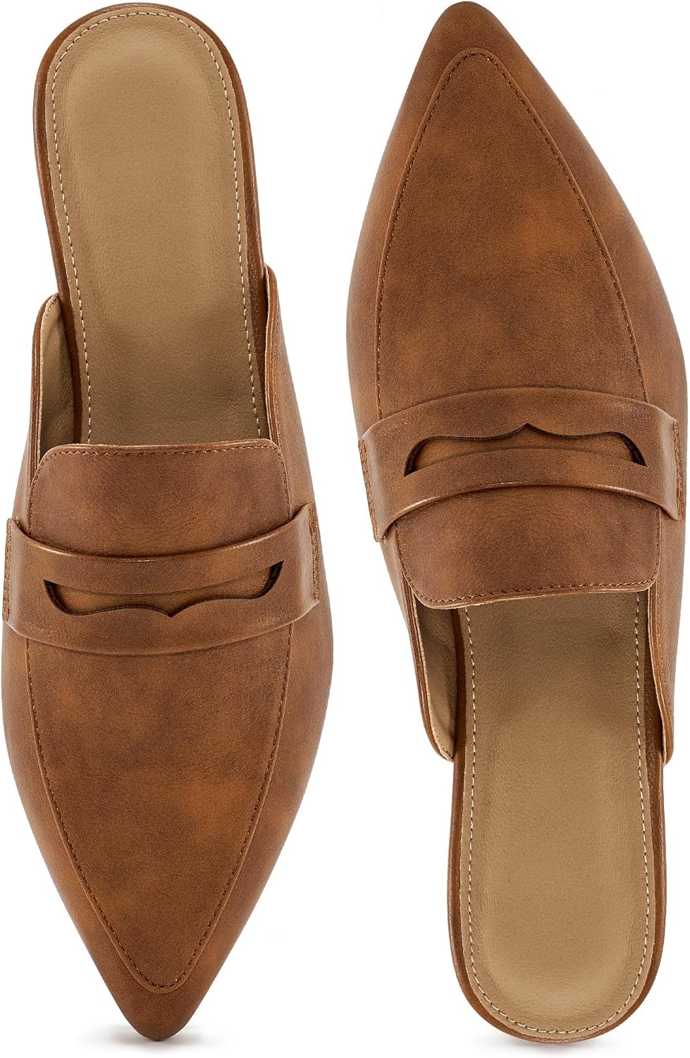 Thumbnail 6 de Judxsious Women's Pointed-Toe Flat Mule Loafers, Backless Slip-On Dress Shoes