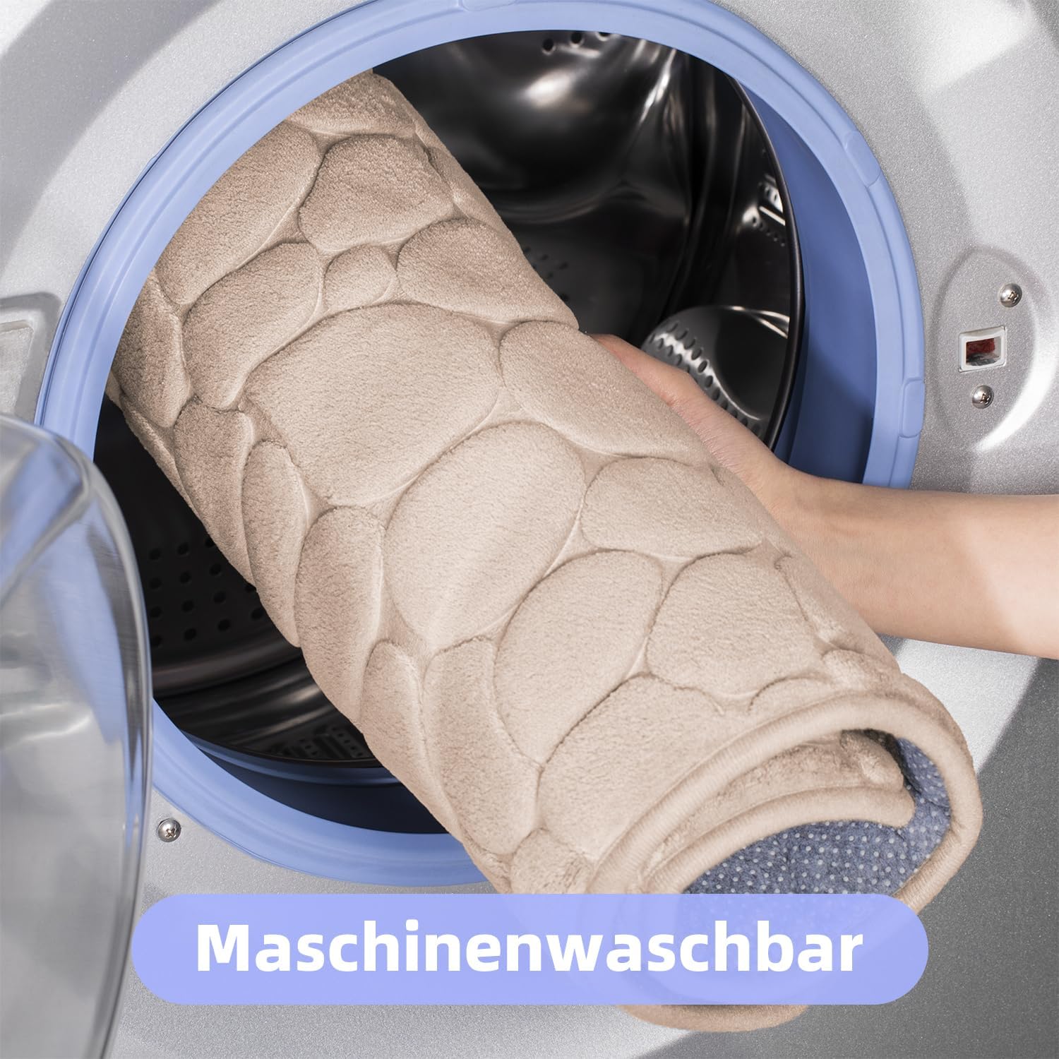 Thumbnail 4 de chakme Tapis de bain en mousse à mémoire de forme 50 x 80 cm beige