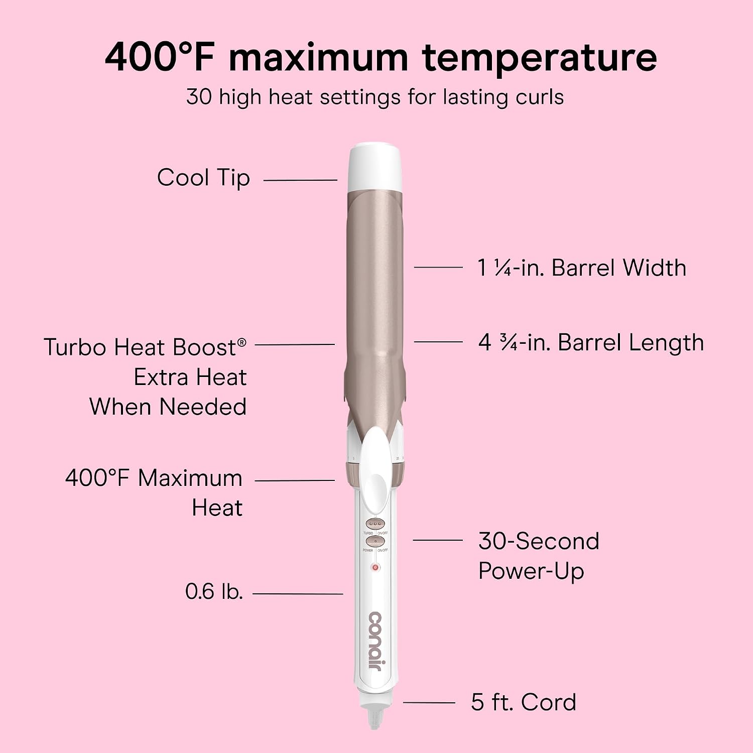 Thumbnail 1 de Conair Curling Iron, 1.25-Inch Barrel