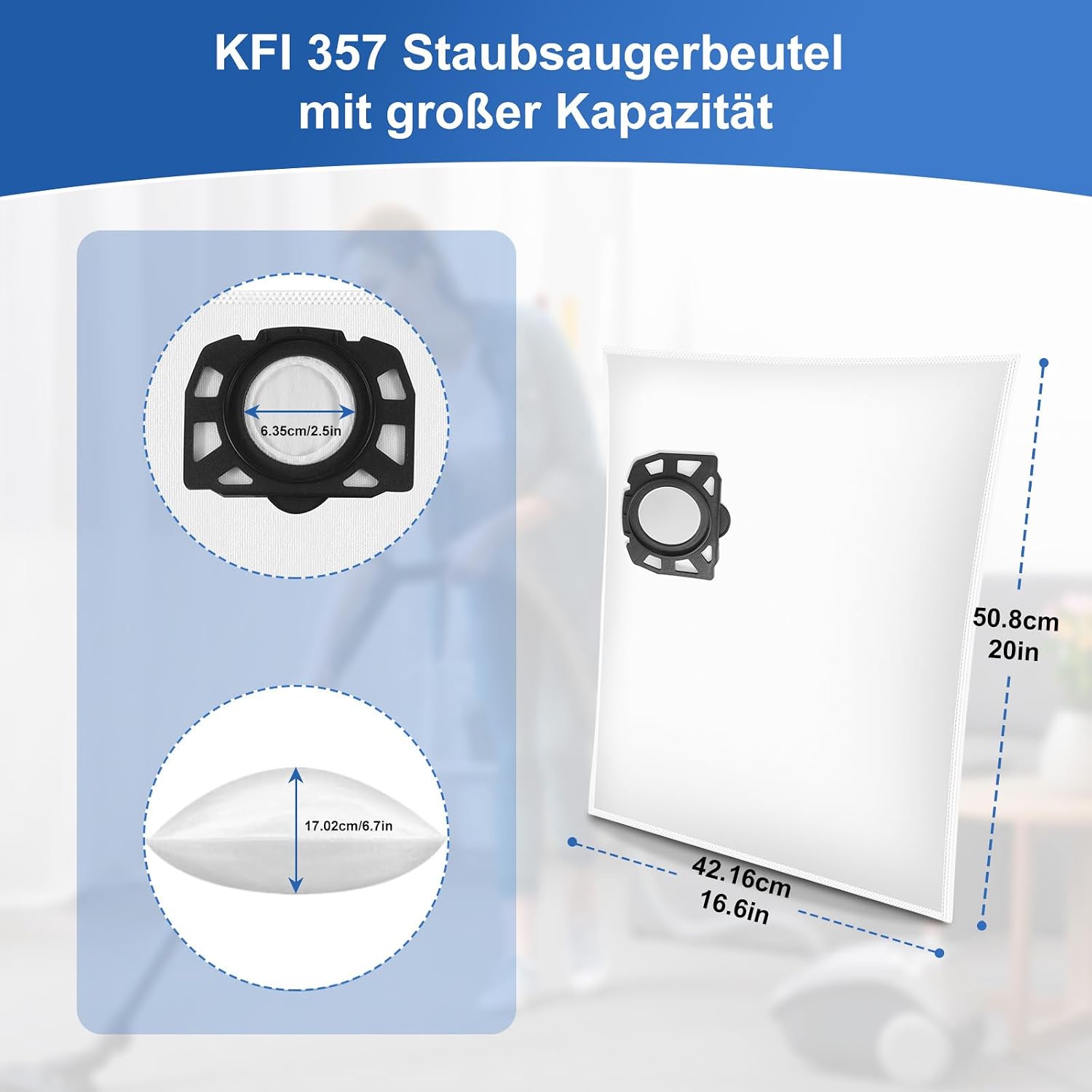 Detalle 2 de Aomiduo Staubsaugerbeutel für Kärcher