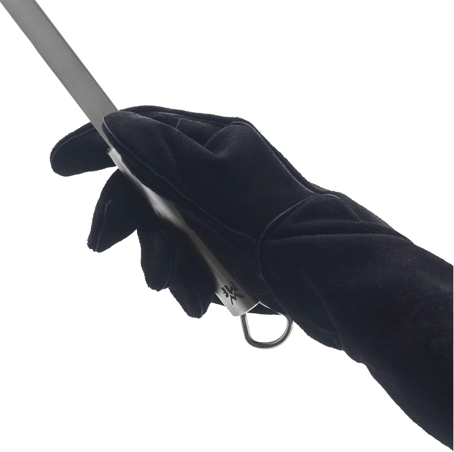 Detalle de Guanti da barbecue WMF in pelle, extra lunghi 10/XL (1 paio) resistenti al calore