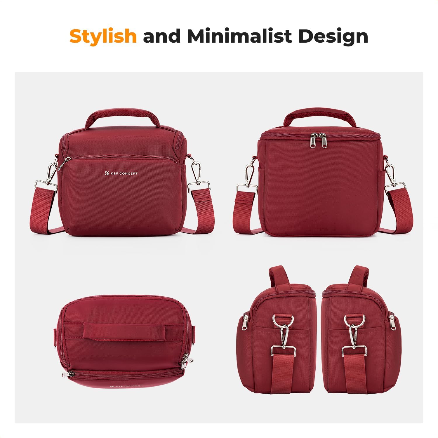 Thumbnail 5 de K&F CONCEPT Borsa per fotocamera: borsa crossbody compatta e versatile con divisorio imbottito