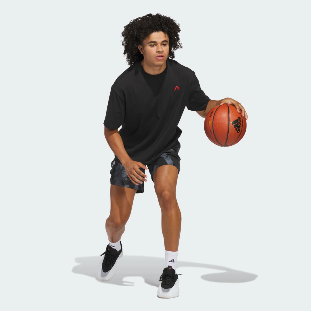Detalle de Anthony Edwards Tee de Adidas – Negro