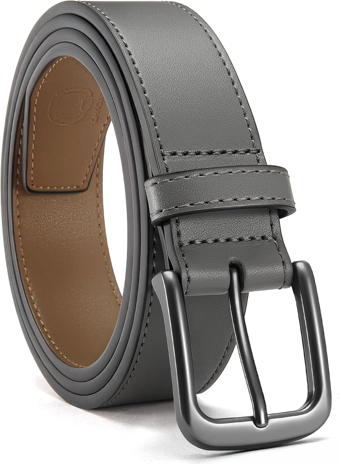 Detalle de CHAOREN 35mm Men's Genuine Leather Belt for Jeans, Blue, 7 Oval Holes