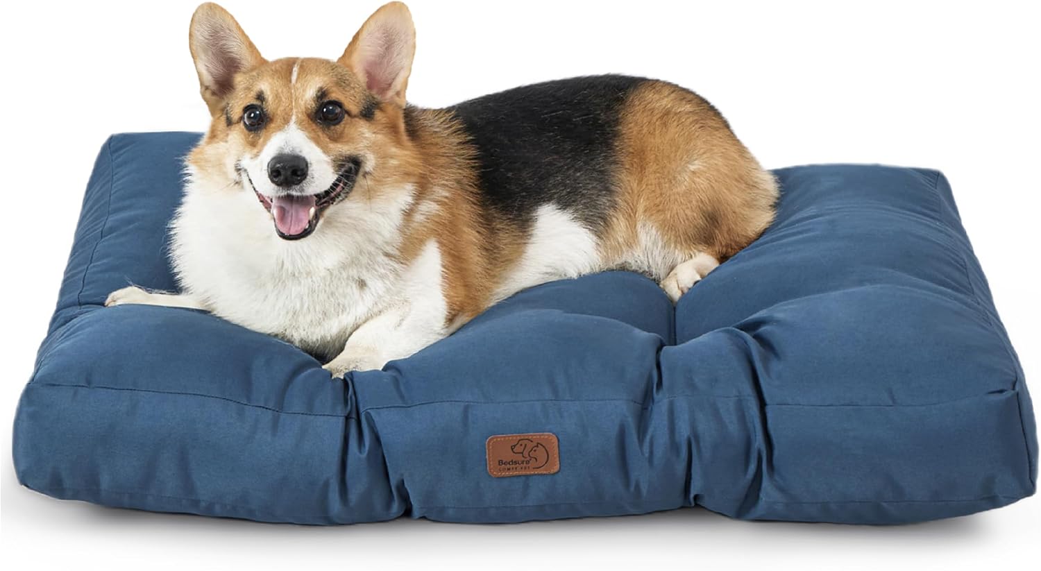 Detalle de BEDSURE Hundekissen (kleine Hunde), waschbar, 76 x 50 cm, 10 cm Höhe – dunkelblau