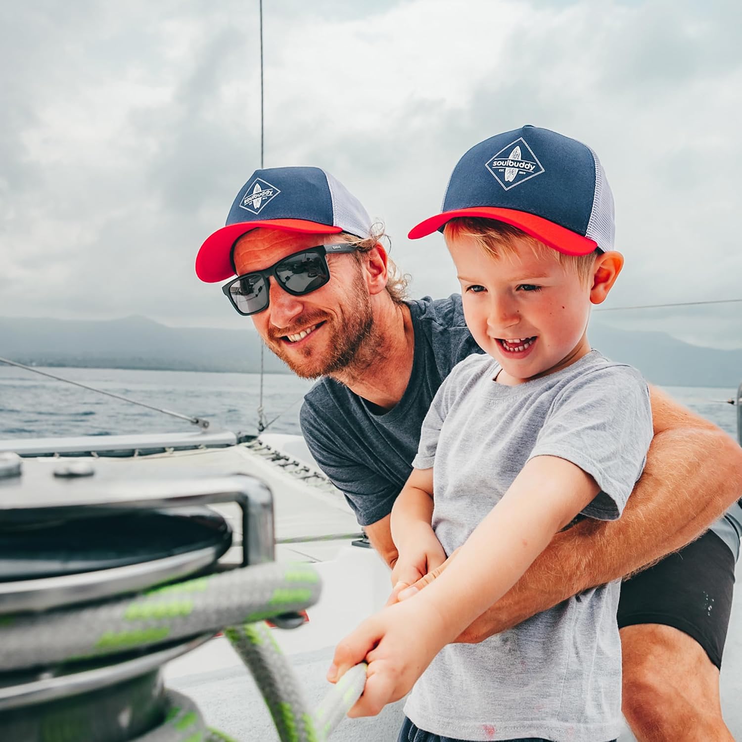 Thumbnail 5 de Soulbuddy Baseball Trucker Cap – 2er Partnerlook-Set für Erwachsene und Kinder