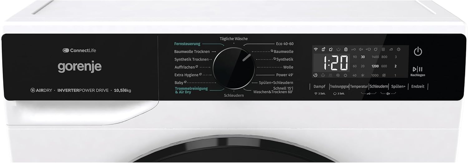 Detalle de Gorenje WD2PA1X64ADW/DE Waschtrockner Connect Life – effiziente Allroundlösung mit Allergie-Schutz