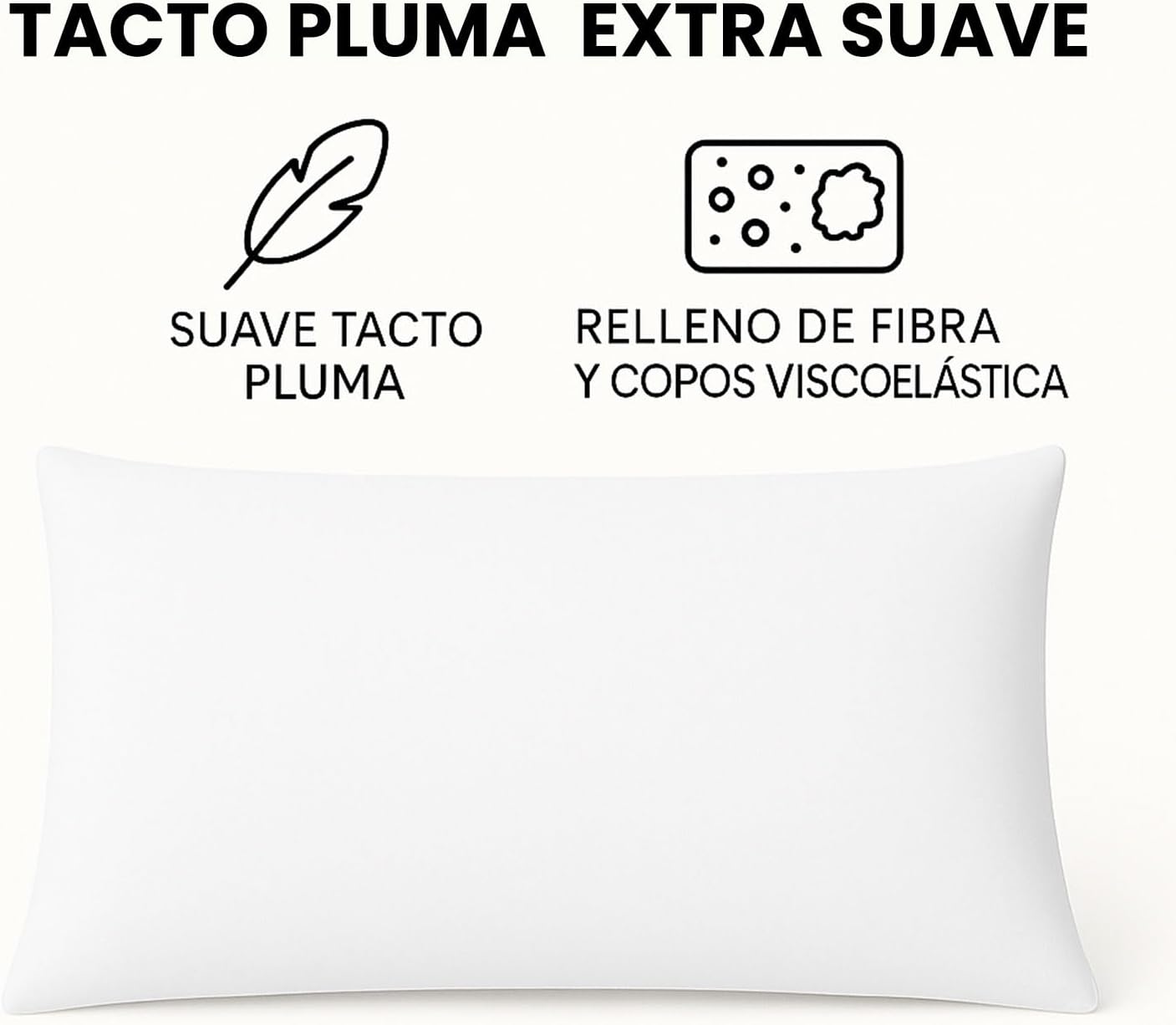 Detalle 2 de FUSIONHOME Almohada Fibra y Viscoelástica 135 cm