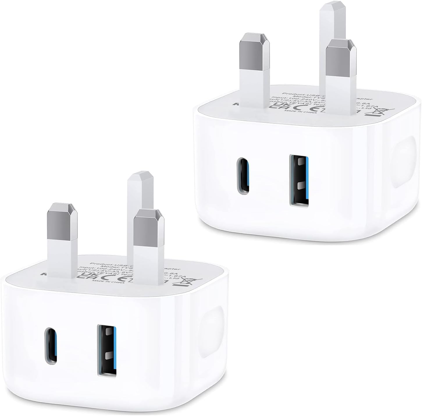 Thumbnail 6 de USB C Fast Charge Plug (3 Pack) – Dual USB A & USB-C UK Wall Chargers