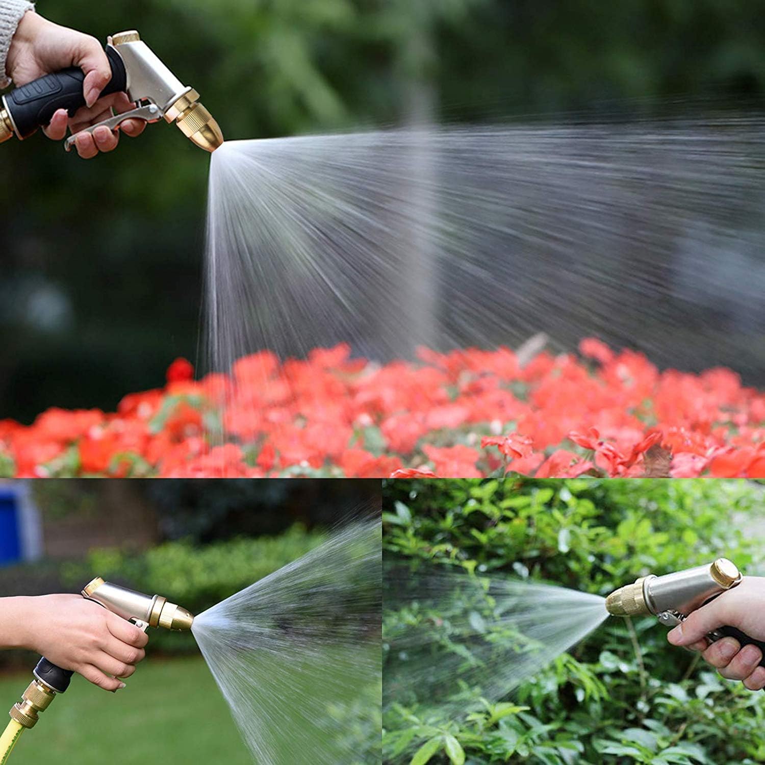 Thumbnail 4 de FANHAO 3/4" metal garden hose spray gun with adjustable patterns and full brass nozzle