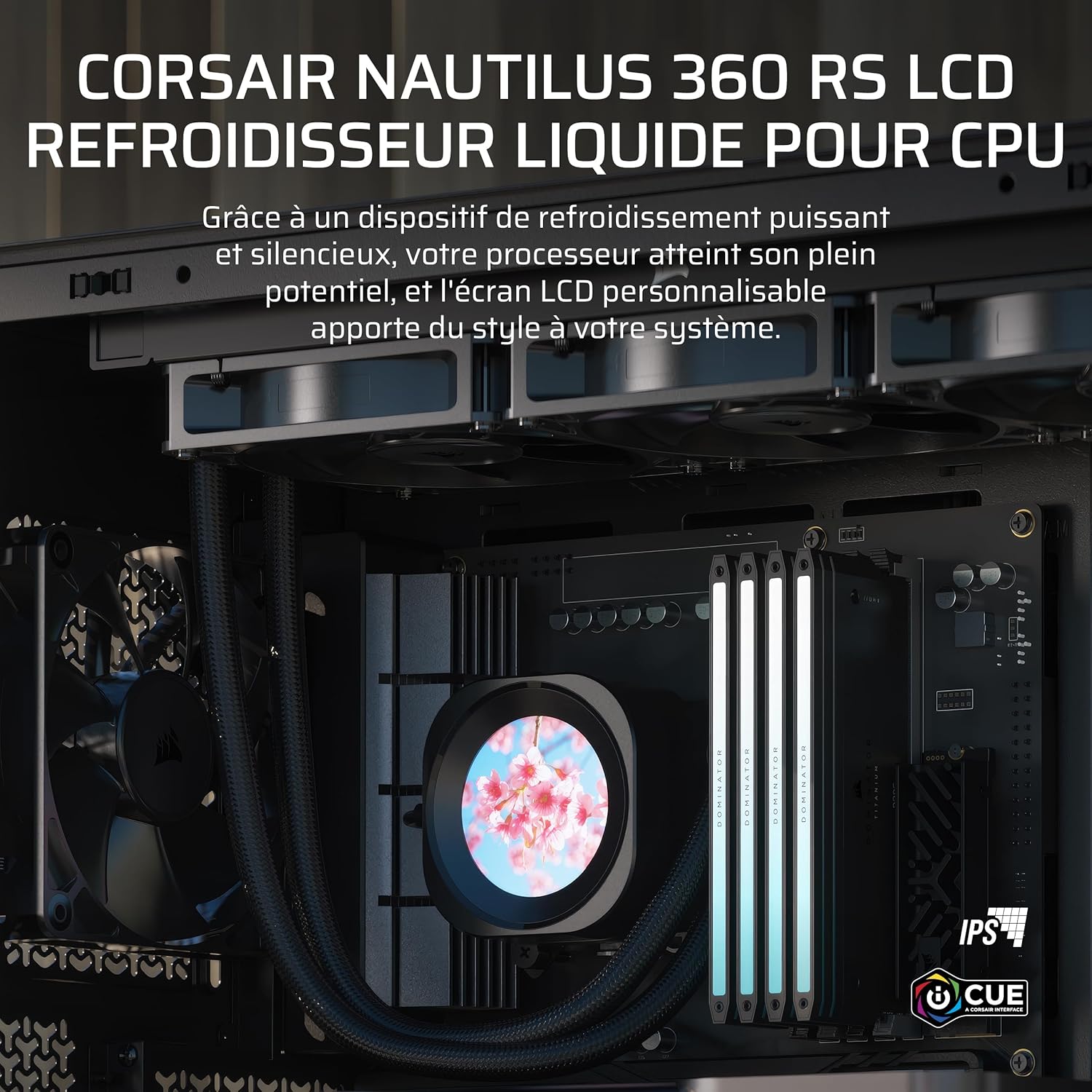 Thumbnail 1 de CORSAIR NAUTILUS 360 RS LCD Watercooling 360 mm