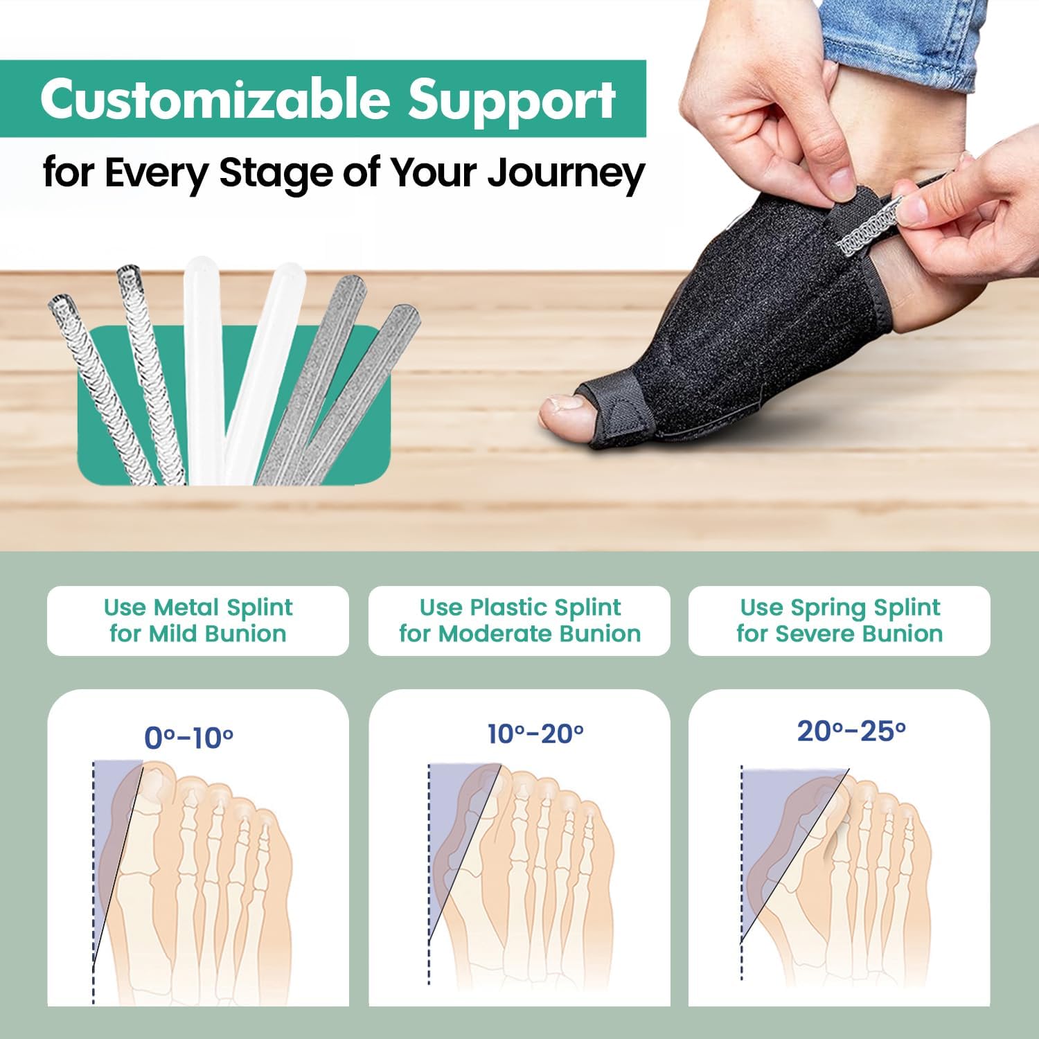 Thumbnail 4 de RFAQK Bunion Corrector Kit, 11-Piece Toe Separators and Splints