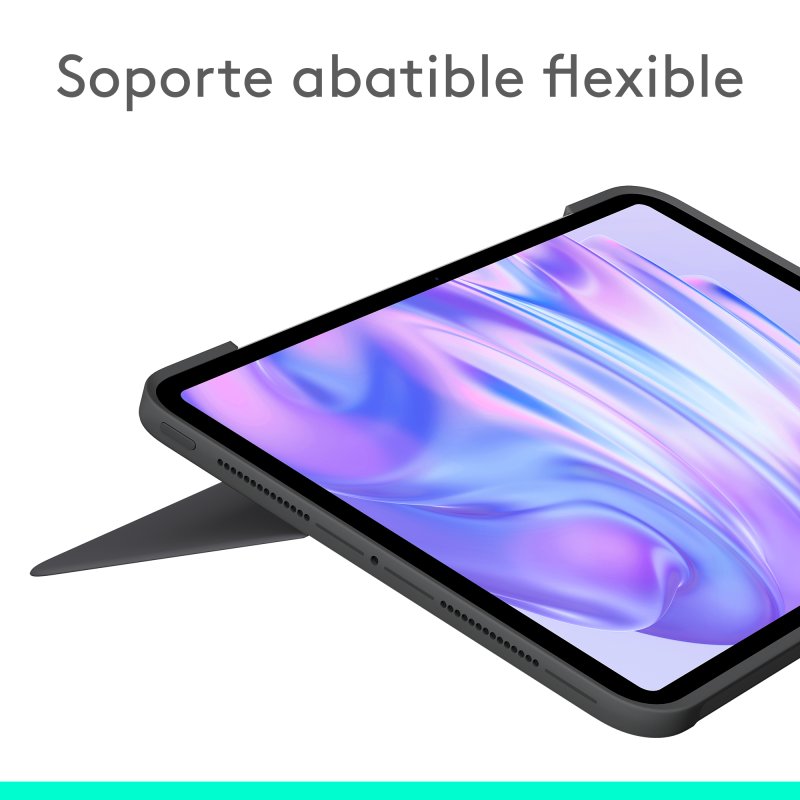 Detalle 2 de Logitech Combo Touch para iPad Pro 11 pulgadas (M4) - Funda con teclado en grafito y trackpad