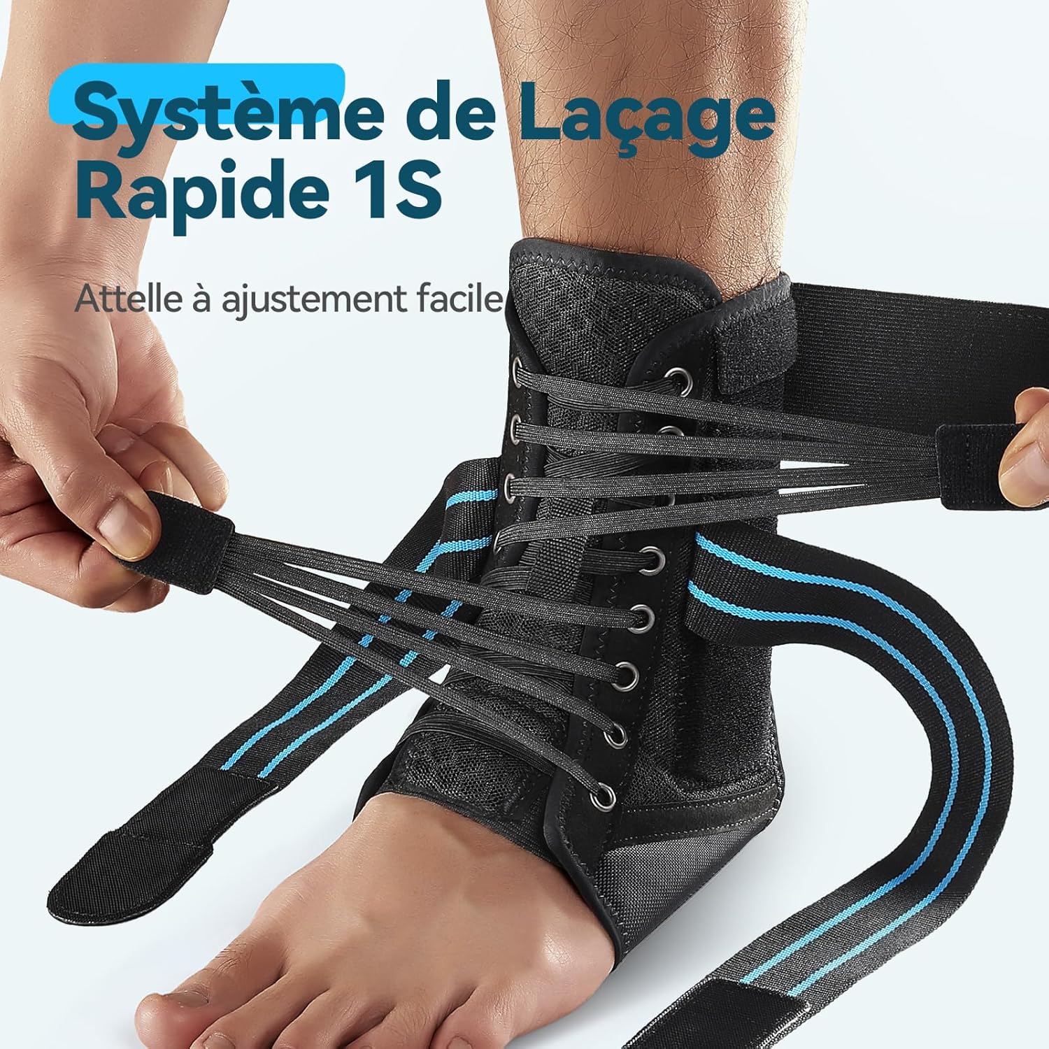 Thumbnail 1 de AGPTEK chevillère de maintien pour entorse avec attelles amovibles, réglable (G/D) unisexe