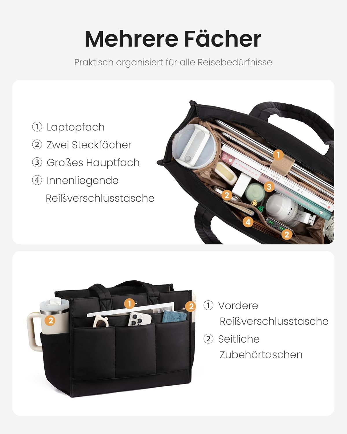 Detalle de LOVEVOOK Shopper Tasche für Laptoptasche 15,6 Zoll