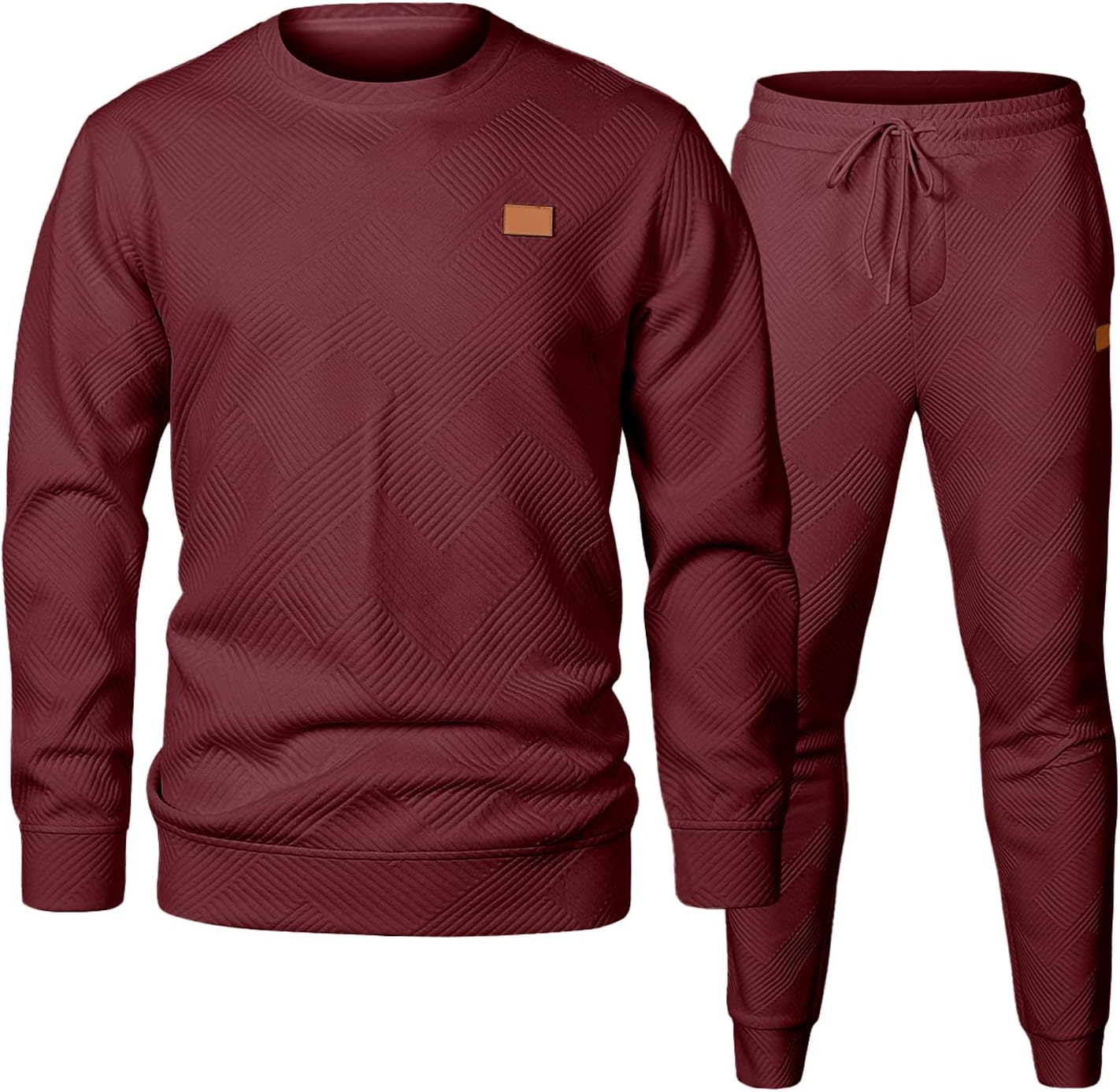 Detalle de JMIERR Men's Knit Jacquard Tracksuit 2-Piece