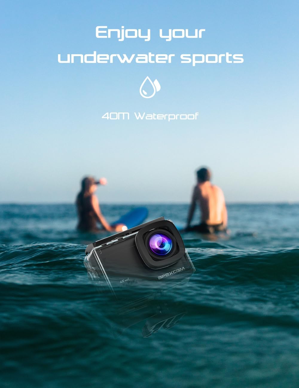 Detalle de Apexcam M80Air 64GB Action Cam 4K60FPS