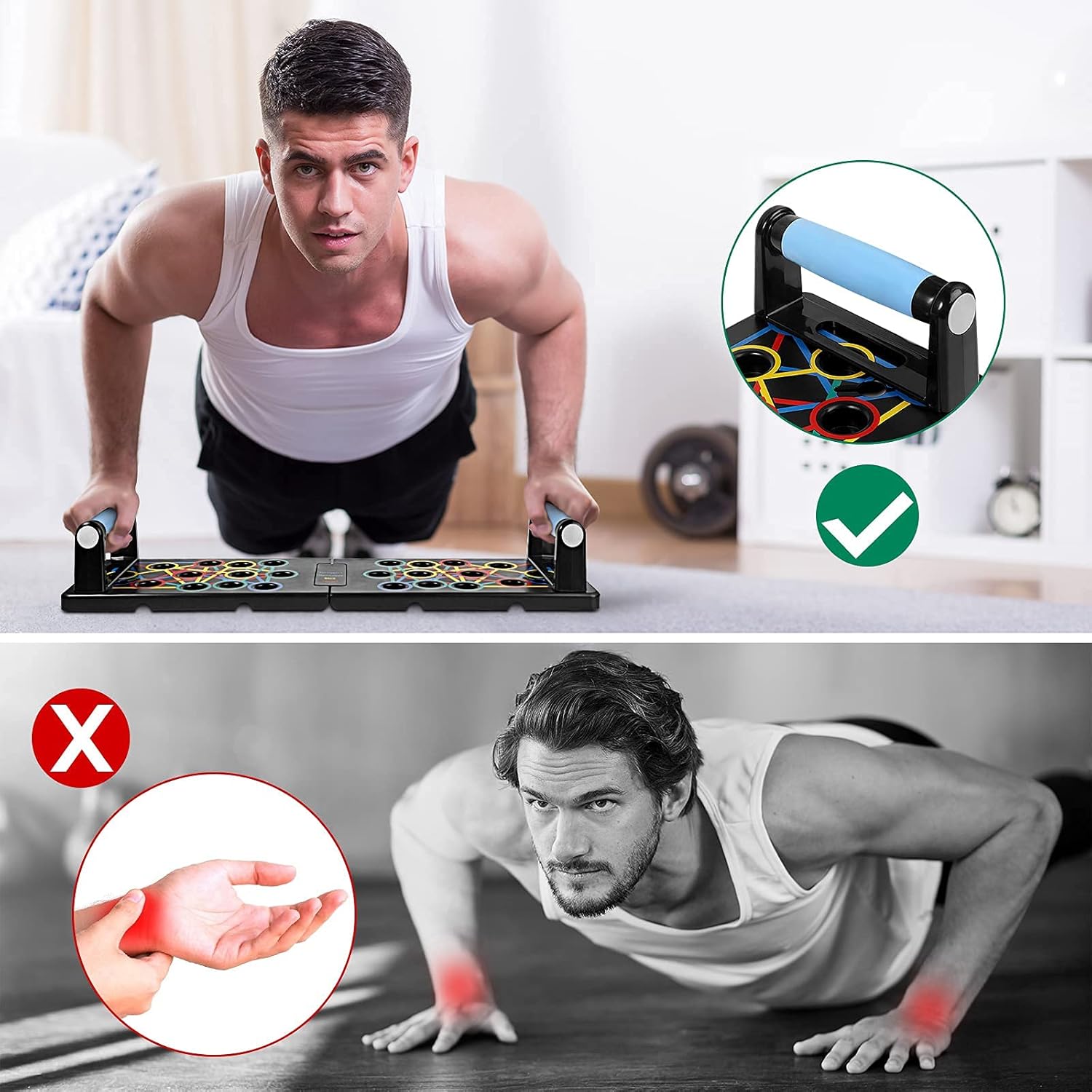 Thumbnail 6 de Push Up Board Pliable Ensemble de planches push-up 24 en 1 — portable et robuste pour la maison