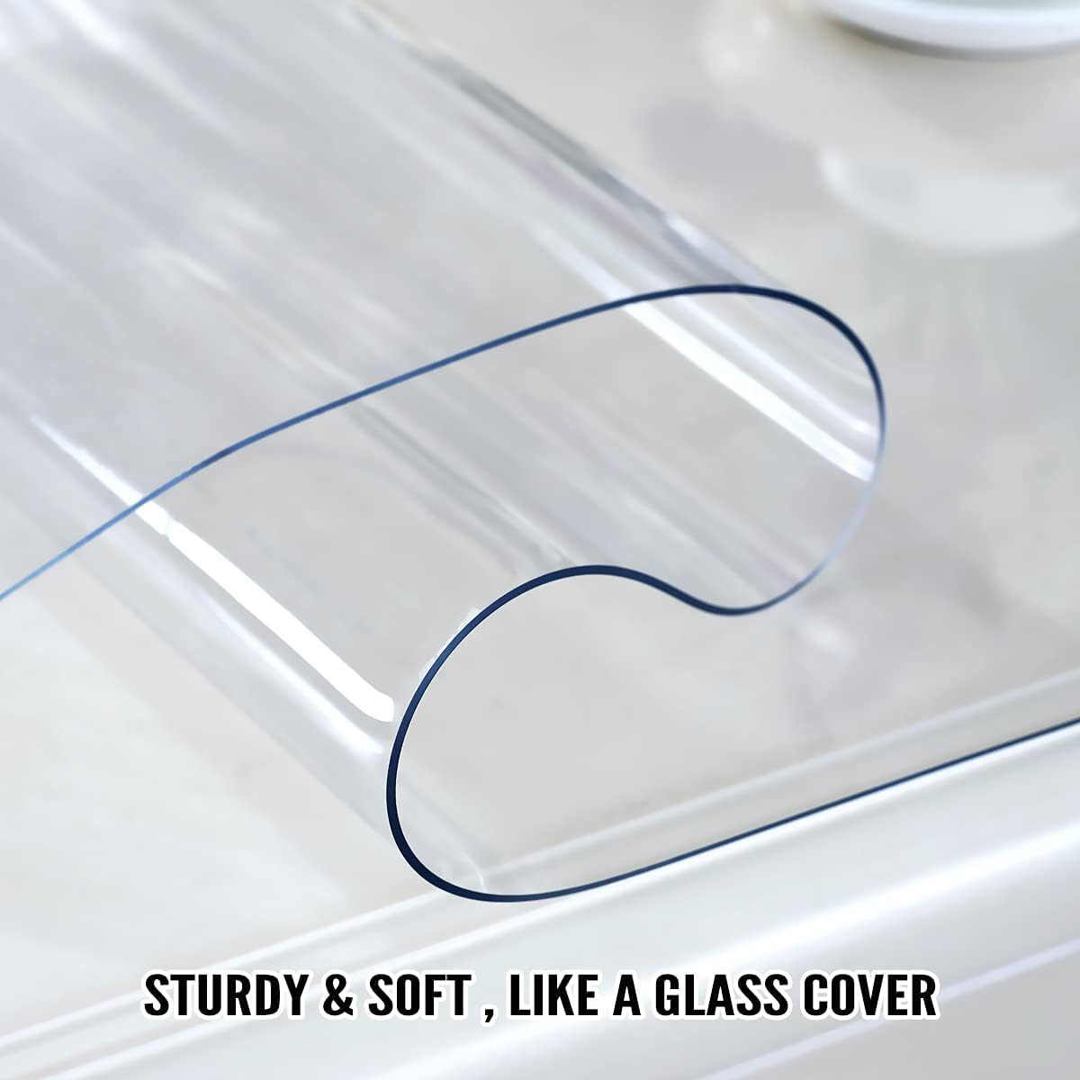 Detalle de Royhom Clear Table Cover Protector 14 x 36 in PVC table mat
