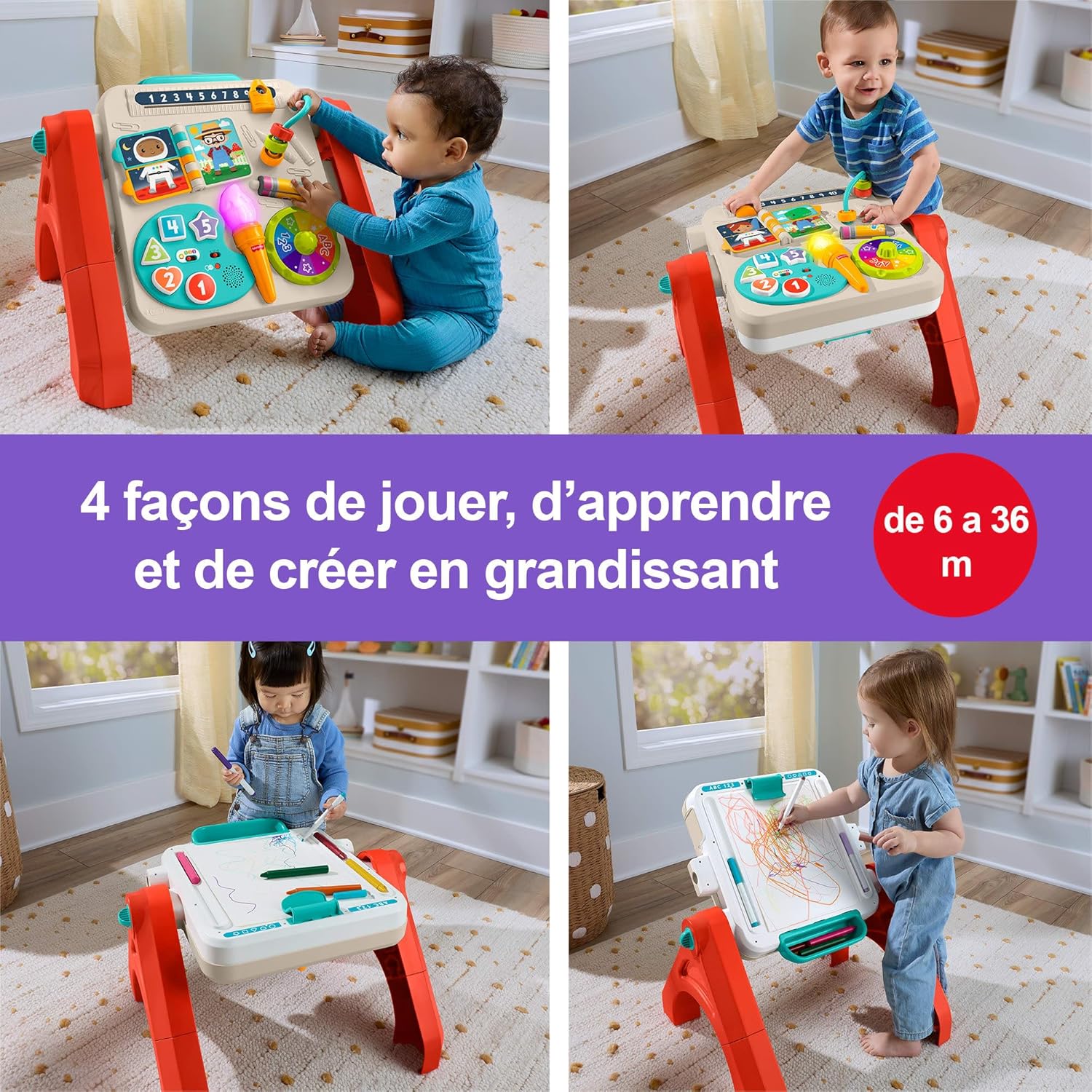 Thumbnail 2 de Fisher-Price JGW87, table d’éveil musical 4 en 1