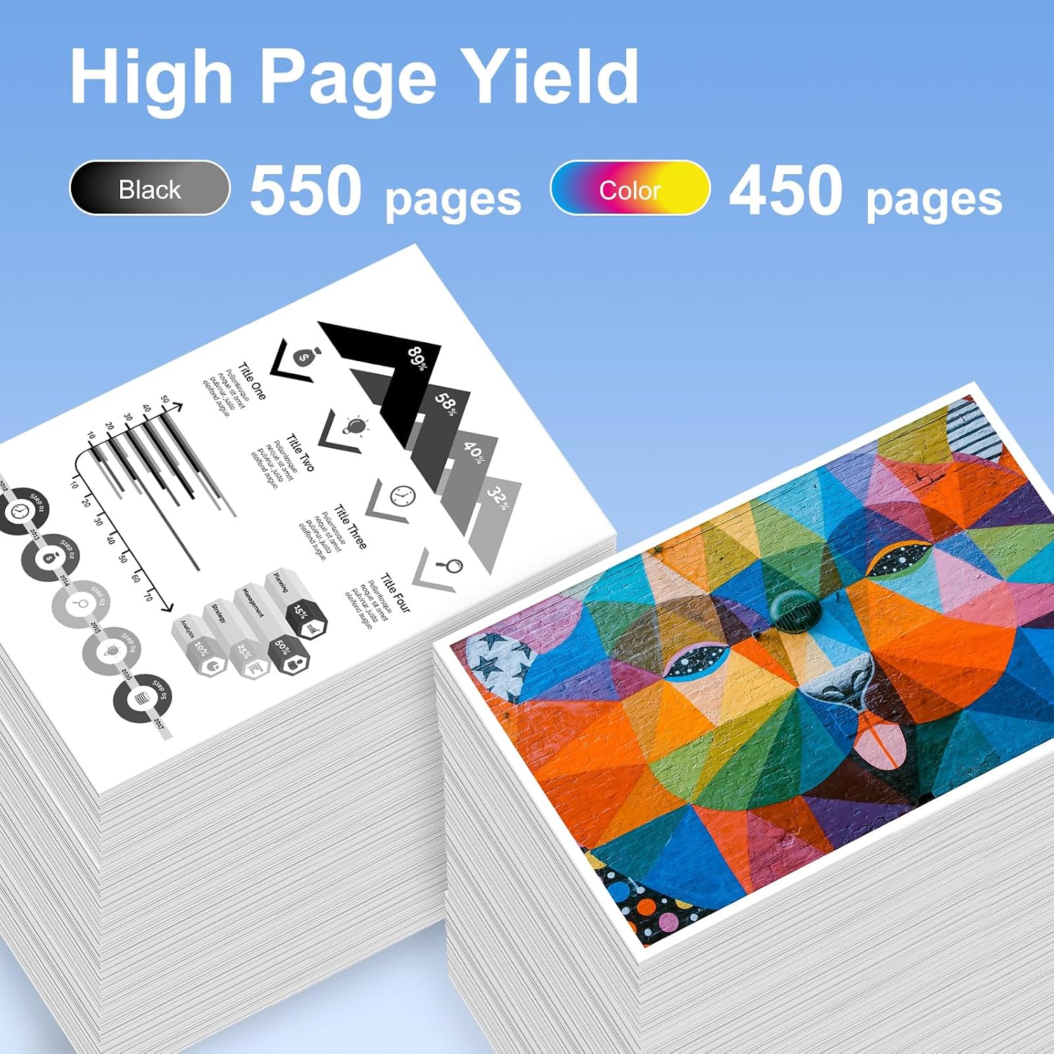 Detalle de myCartridge SUPRINT PG-275XL CL-276XL High-Yield Ink Cartridge Combo