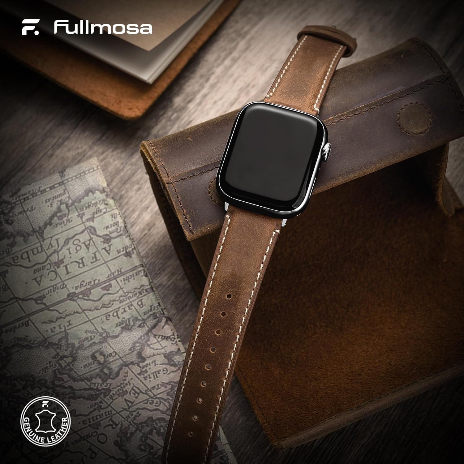 Thumbnail 1 de Fullmosa Leather Apple Watch Band 45mm