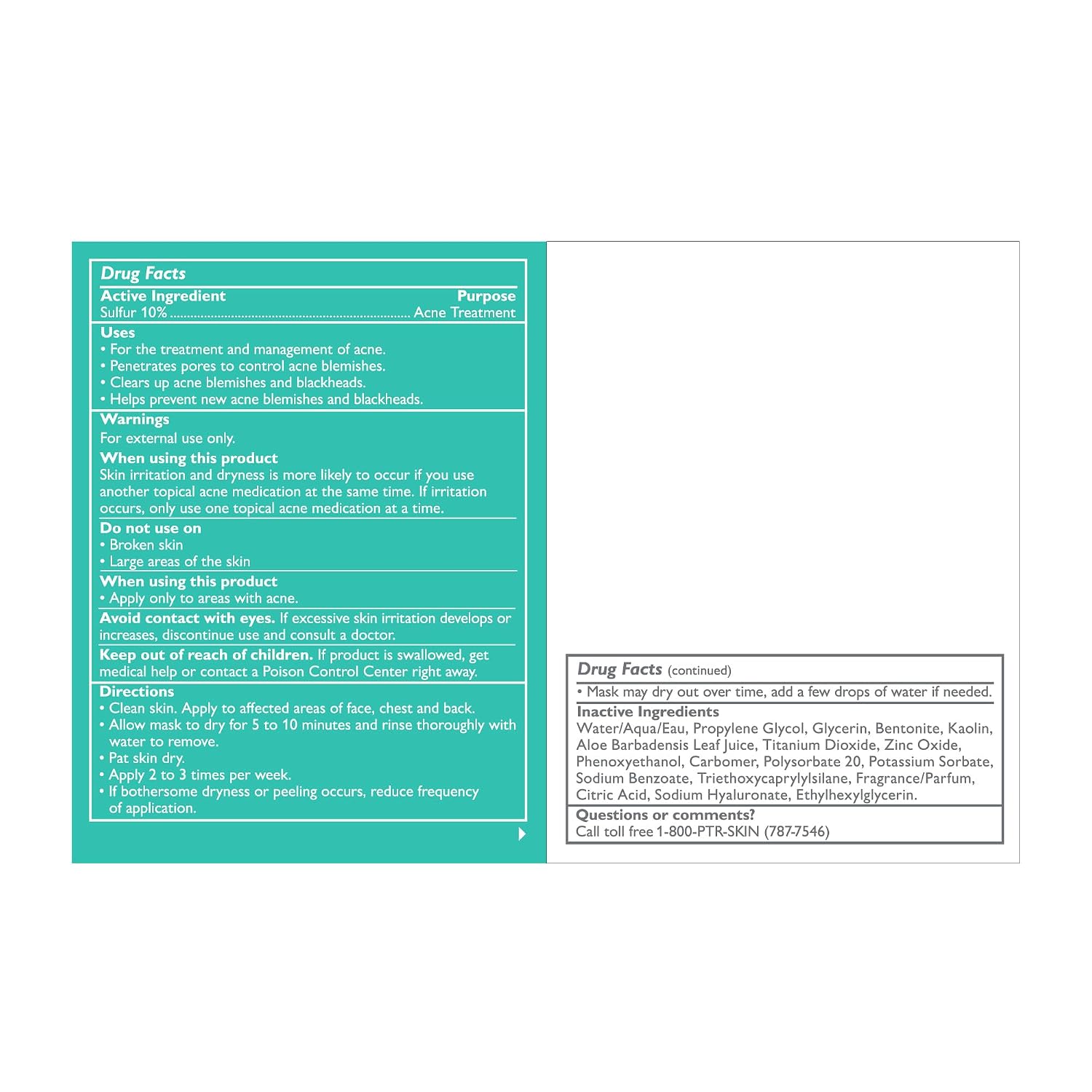 Detalle de Peter Thomas Roth Even Clearer Therapeutic Sulfur Mask, 10% Sulfur and Clay