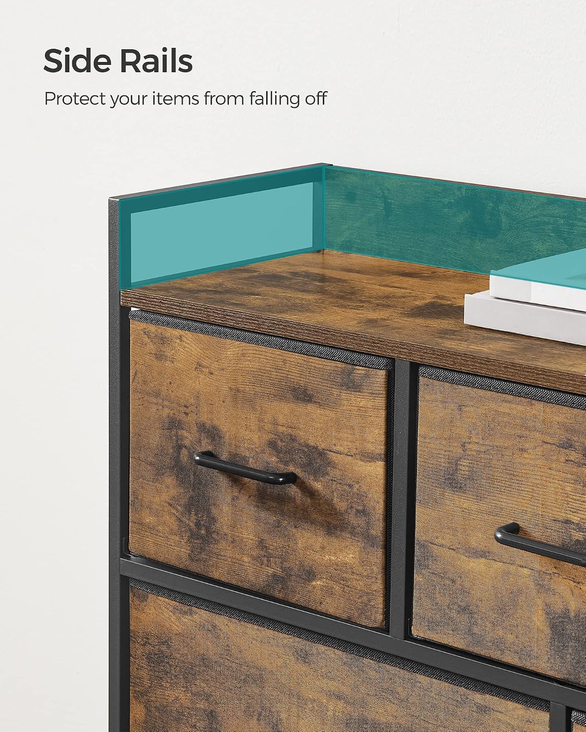 Detalle 1 de SONGMICS LTS137B01 Chest of Drawers, 7 Fabric Drawers, Steel Frame